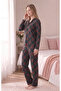Angelique Thermal Fabric Long Sleeve Soft Textured Plaid Pajamas Suit 40201-40204 - 2