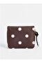 Brown Zippered Polka Dot Women's Wallet
