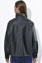 Faux Leather Bomber Jacket - 3