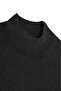 Men's Half Turtleneck Plain Knitwear Cotton Smoked Sweater Steel Knit Classic Pattern - 5400B - 4