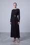 Buckle Belt Detailed Maxi Dress Black