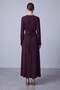 Buckle Belt Detailed Maxi Dress Burgundy - 3