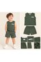 Baby Boy 2-Piece Zero Sleeve Sift Printed Summer Set - 2