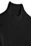 Men's Half Fisherman Black Sweater Cotton Knitwear Rice Patterned Steel Knit Classic Fit - 5410B - 4