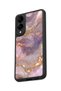 Samsung Galaxy S25 Edge Compatible Purple Marble Pattern Shockproof Case with Camera Protection - 5