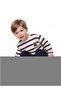 Navy Blue Striped Baby Boy Tracksuit Set