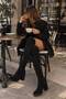 Black High-Heeled Stretch Sock Knee-High Women's Boots - 2