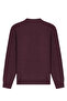 Men's Polo Collar Burgundy Sweater Rice Patterned Cotton Knitwear Steel Knit Classic Pattern - 5410F - 6