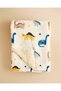 Baby Blue Dinosaur Print Blanket, Pillow And Rattle Toy Set - 3 Piece - 2