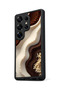 Samsung Galaxy S25 Ultra Compatible Coffee Marble Patterned Shockproof Case with Camera Protection - 5