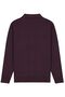 Men's Polo Collar Knitwear Cotton Claret Red Sweater Bird Eye Patterned Steel Knit Classic Fit - 5404F - 6