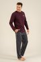100% Cotton Long Sleeve Men's Pajama Set with Wide Size Options - 3