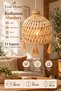 Decorative Handmade Natural Wicker Chandelier 36 X 32 cm with Tassels for Kitchen, Hall, Terrace - 2