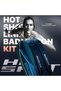 حقيبة أدوات تنس الريشة من البوليستر بسحاب مزدوج من Hot Shot (أزرق داكن، فضي) - 2