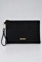 Black Suede Women's Zippered Handbag with Wrist Strap for Daily and Special Occasions - 3