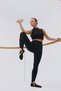 2 Pairs of Women's Bamboo Non-Slip Silicone Sole Pilates Yoga Socks with X Bands - 4