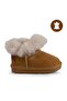 Girl's Fur Boots Camel Bugy Func