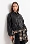 Oversize Deri Ceket 3137 Siyah - 2