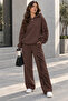 Unisex Women's Men's Martini Girl Sleeve and Leg Printed Oversize 3 Thread Hooded Sweatshirt and Baggy Sweatpants - 3