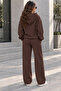 Unisex Women's Men's Martini Girl Sleeve and Leg Printed Oversize 3 Thread Hooded Sweatshirt and Baggy Sweatpants - 2