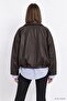 Oversize Deri Ceket 3137 Kahve - 8