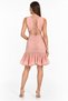Draped Mini Evening Dress with Back Tie Detail - 3