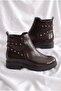 Side Capsule Detailed Zippered Wrinkled Patent Leather Seasonal Classic Women's Short Boots Bootie - 4
