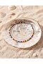 Colorful Glass Bead Design Tarnish-Resistant Coated Anklet - 3
