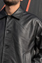 Men'S, Buttoned, Shirt Collar, Seasonal, Faux Leather Jacket 712 - 4