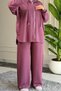 5343 - Stylish, Comfortable, Loose-Fitting Viscose Soft Modal Fabric Hooded Women's Set with Pocket Detail - 7