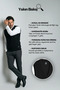 Men's V-Neck Khaki Sweater Cotton Knitwear Rice Patterned Steel Knit Classic Pattern - 5410H - 7