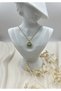 Xuping Gold Steel Necklace with Gold Whale Figure Inside the Blue Sea – Non-Tarnishable, Rust-Resistant, Stylish Women's Jewelry