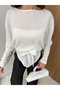 Women's Back Tie Bat Sleeve Knitwear Top - 5