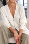 Women's Seasonal Cream Long Knitwear Cardigan - 6