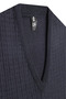 Men's Square Textured Navy Blue Sweater Steel Knit Knitwear Classic Pattern - 5444H - 4