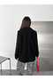 Women's Cashmere Fabric Double-Breasted Blazer Jacket with Double Buckle Cuff Detail - 9