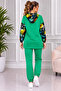 Hooded Graffiti Pattern Sleeve Printed Youth Tracksuit Set - 2