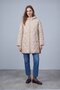 Baklava Patterned Quilted Inflatable Coat Beige 15277