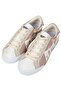 Women's Vegan Leather Cream Sneakers - Capturing Memories Design - 2