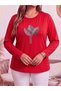 Women's Plus Size Printed Crew Neck Long Sleeve Viscose Cotton Lycra Fabric Oversize - 3