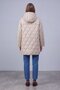 Baklava Patterned Quilted Inflatable Coat Beige 15277 - 2