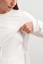 Long Sleeve Lycra Viscose Maternity Dressing Gown Nightgown Set - 6