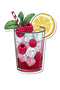 Fruit Cocktail Sticker Car, Motorcycle, Helmet, Laptop, Glass Sticker 13X10 cm
