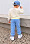 Boys' Tracksuit Set Hello Teddy Bear Printed Sweatshirt Baby Blue Sports Set - 4