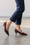 Marie Women's Brown Suede Genuine Leather Lined 4 cm Heeled Shoes
