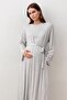 Long Sleeve Lycra Viscose Maternity Dressing Gown Nightgown Set - 5