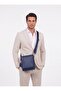 Genuine Leather Multi-Compartment Men's Shoulder Bag - 5