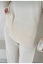 Paçasi Slit-Ended Elastic Waist Tricot Top and Bottom Set - 2