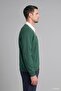 100% Cotton Relaxed Fit Contrast Polo Collar Slim Sweatshirt with Pockets I3625Ax26Au - 3