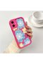 Samsung Galaxy A06 4G/5G Compatible Pink Red Silicone Case Shockproof Camera Protection Flower Pattern - 2